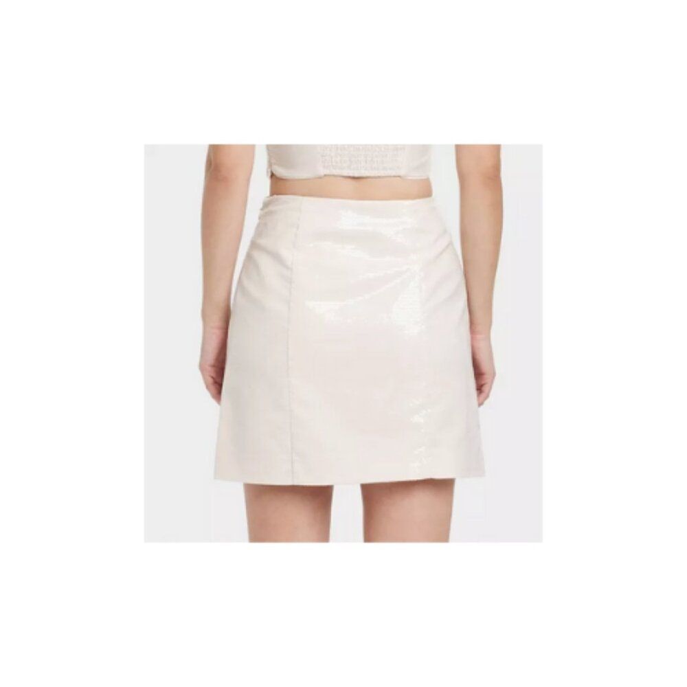 Women's Sequin Mini A-Line Skirt - A New Day Cream 17(XXL) NWOT - Picture 2 of 8